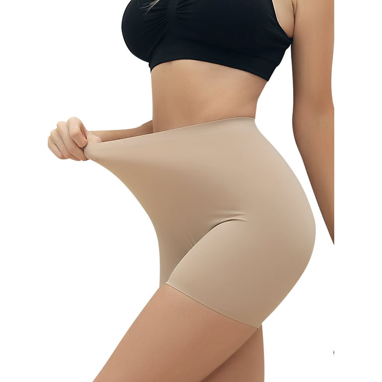 MISS MOLY Womens Seamless Boxer Underwear High Waist Briefs Breathable Full  Coverage Ladies Panties
