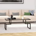 thumbnail image 3 of Evelyn&Zoe Zander 45" Wide Rectangular Coffee Table, Nickel, 3 of 12
