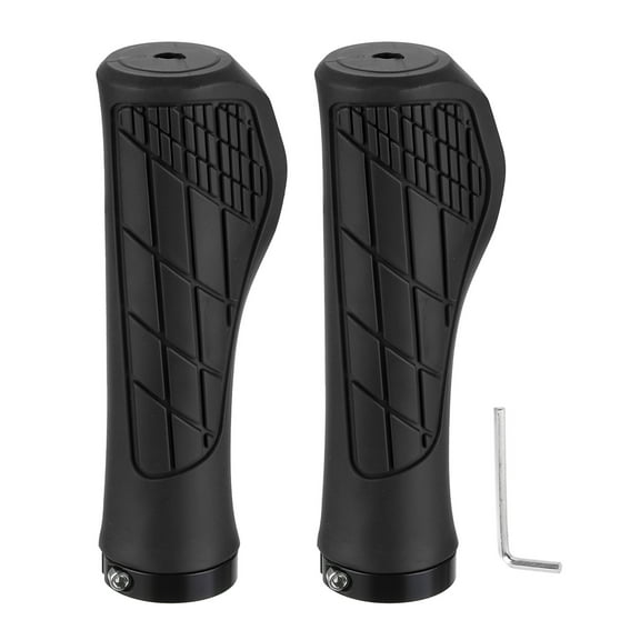 Uxcell Bike Handlebar Grips Single Lock On Non-Slip Bicycle Grips Fit 7/8" Handlebars for Mountain Road Foldable BMX Scooter Cruiser Tricycle,  Black