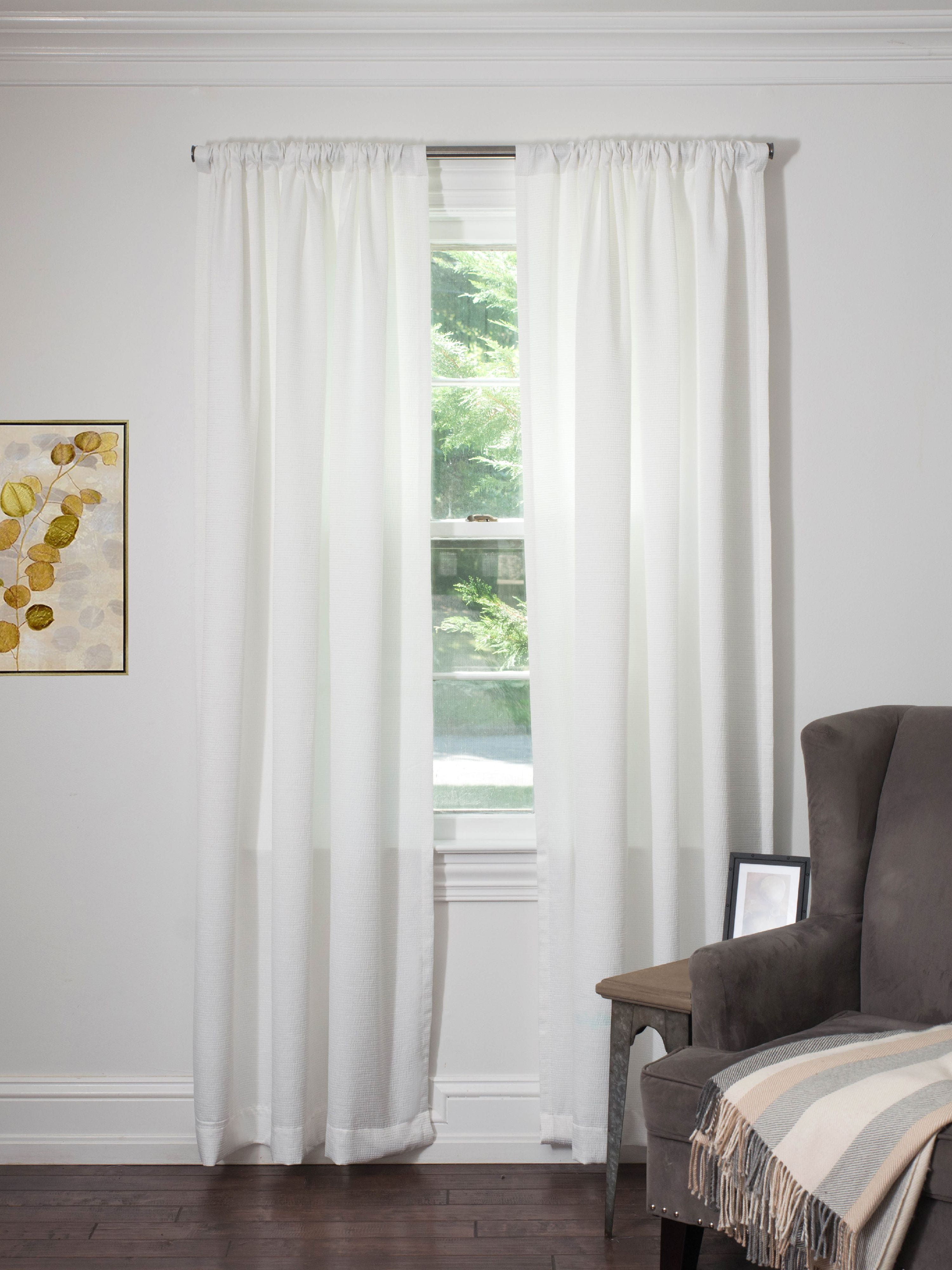 Silk+Home Light Filtering Rod Pocket Single Curtain Panel 52x84