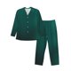 thumbnail image 1 of Balery Dark teal green Pijama para Hombre de Dos Piezas con Manga Larga, Conjunto de Dormir y Descanso Suave con Bolsillos-Large, 1 of 3