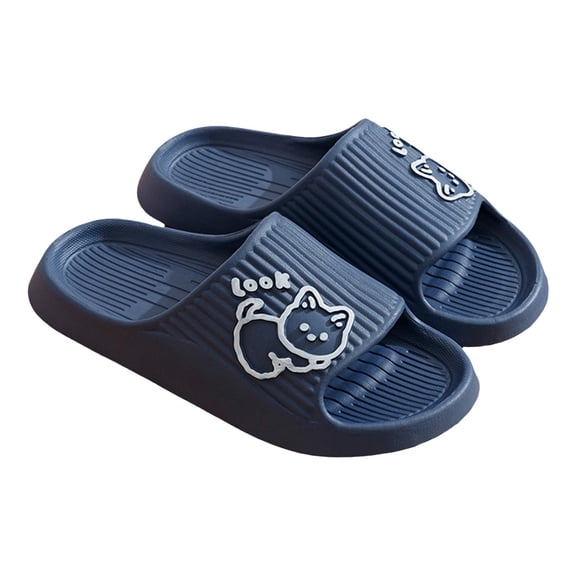Pillow Slippers For Women And Men Shower Slides Non Slip Quick Drying Bathroom Sandals Thick Sole Ultra Cushion