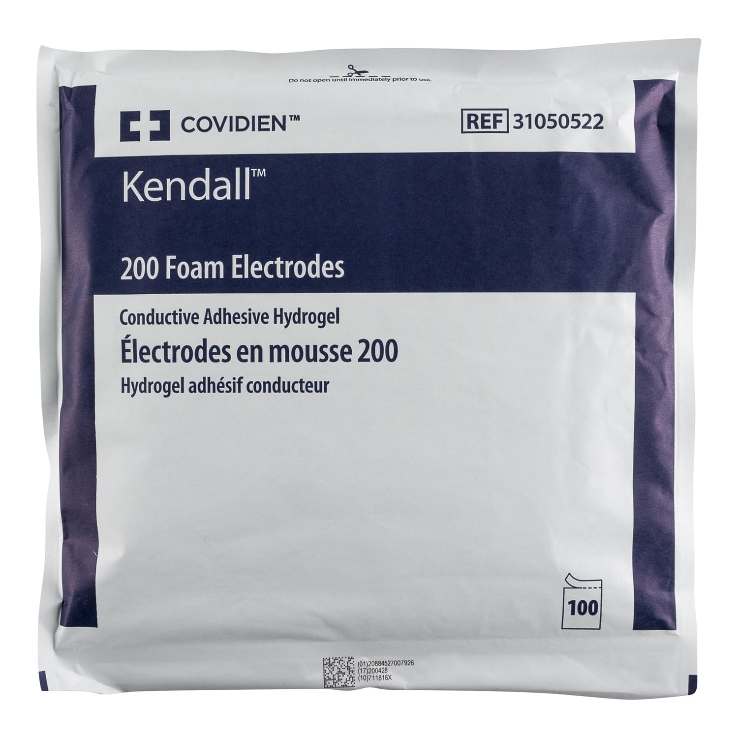 Kendall 200 Series Foam ECG Monitoring Electrodes Pads - Pack of 100