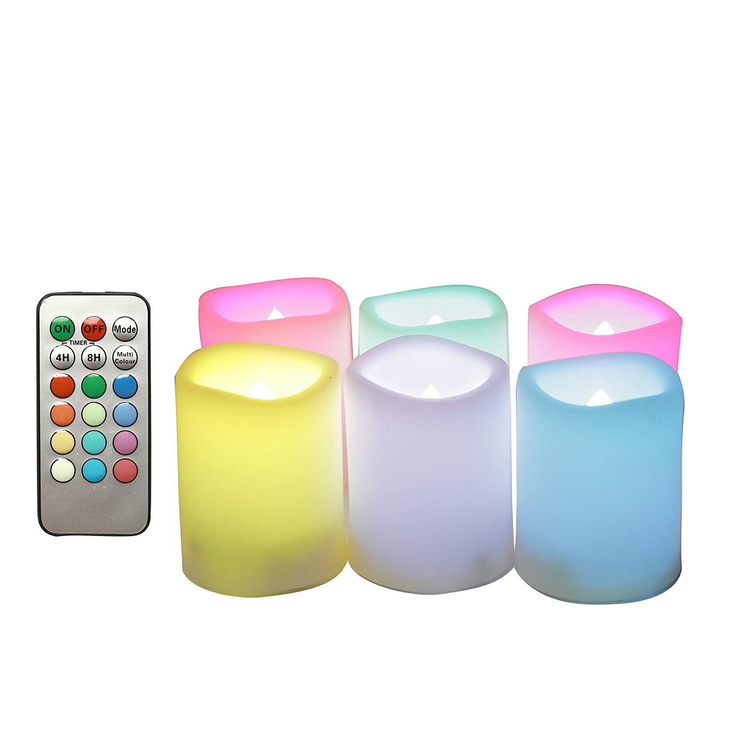 LED Color Changing Flameless Votive Candles Battery Operated Flickering