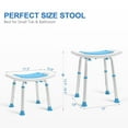 Health Line Shower Chair Stool Seat, Adjustable Padded Bench for