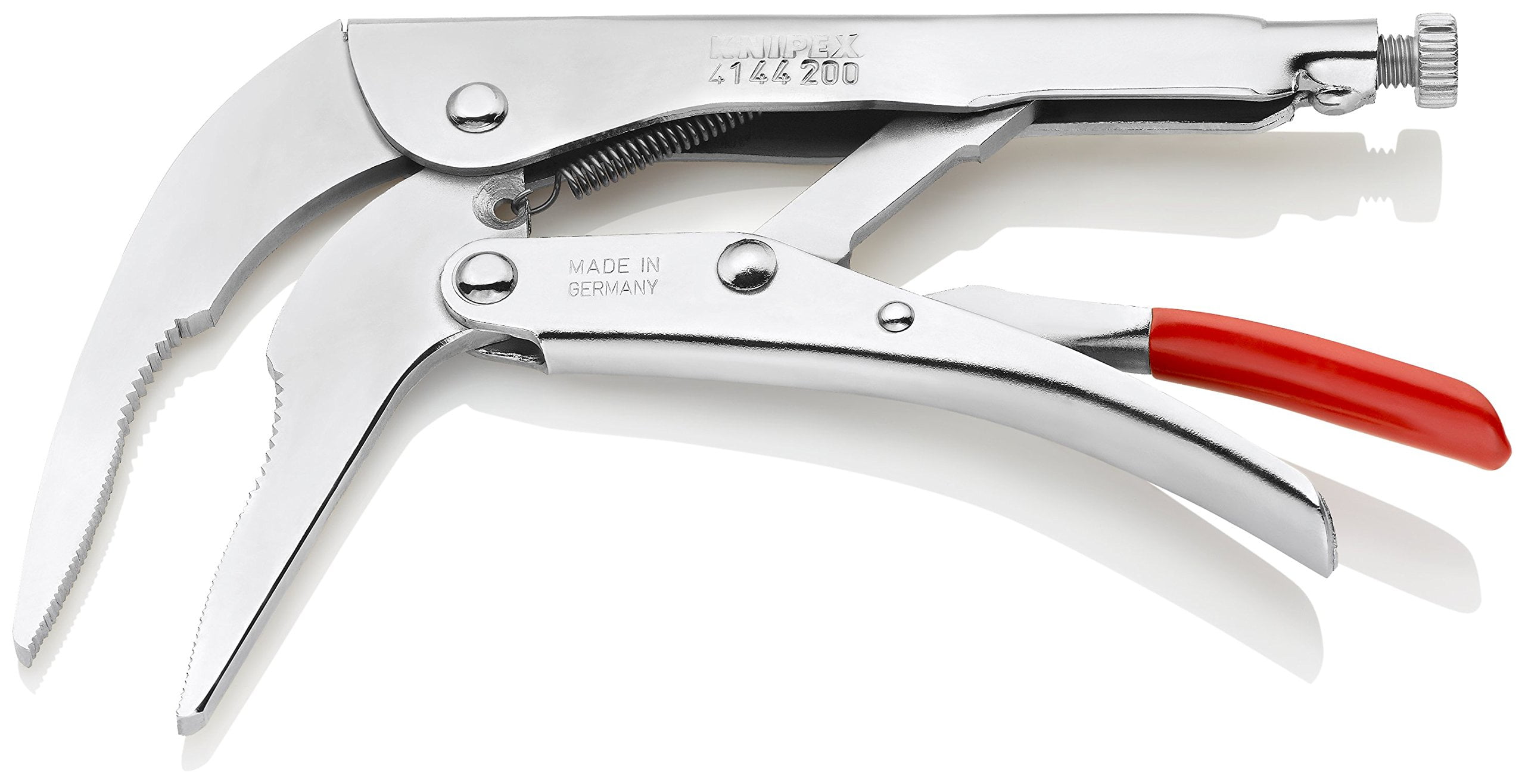 Knipex Tools 41 44 200 8" Angled Long Nose Locking Grip Pliers, CA2