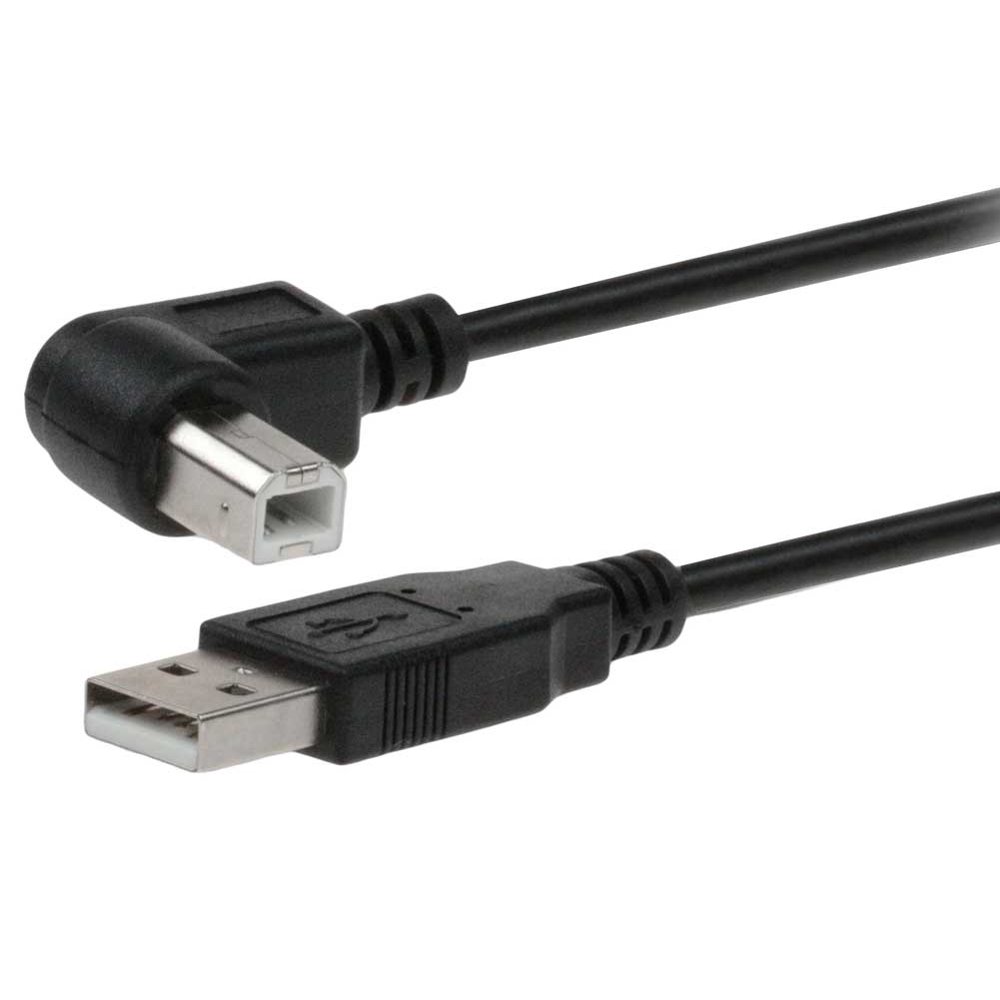 6ft USB 2.0 A Male to B Male 90 degree Angle Cable