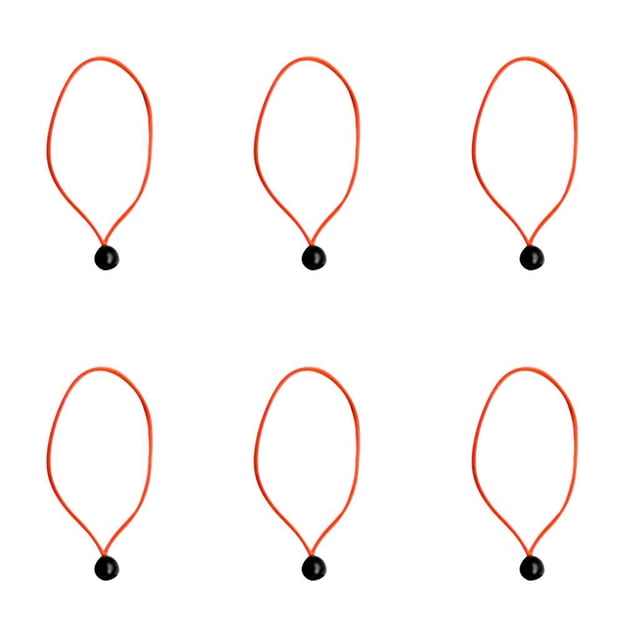 6 piezas/cm/9,4\\\'\\\' Cordón elástico resistente de 4 mm naranja
