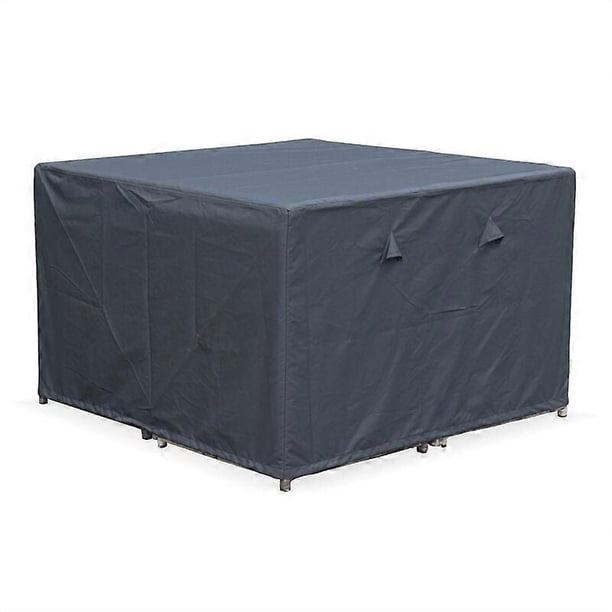 Protective cover 112x112cm dark gray - Square cover in PA coated polyester for garden tables Firenze 4. Vasto 8. Vabo 8 and Cubo 8 - Dark gray