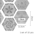thumbnail image 3 of 10 Pcs PVC Waterproof Wall Sticker Hexagon Tile Sticker Self Adhesive Floor Sticker, 3 of 7