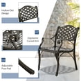 thumbnail image 2 of SOCIALCOMFY 10-Piece Patio Cast Aluminum Dining Set, All Weather Outdoor Dining Furniture Set for 8 Person, Includes 8 Dining Chairs and 61" Large Round Dining Table w/ 31" Lazy Susan, Umbrella Hole, 2 of 7