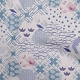 thumbnail image 1 of oneOone Polyester Spandex Bluish Violet Fabric Asian Japanese Pattern Dress Material Fabric Print Fabric By The Yard 56 Inch Wide, 1 of 5