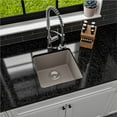 thumbnail image 5 of Karran QU-690 Undermount Quartz Composite 17 in. Bar Single Bowl Sink in Black, 5 of 5