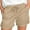Khaki1, variant on Besolor Summer Shorts for Women Casual High Waist Drawstring Roll up Bermuda Beach Hiking Lounge Shorts with Pockets