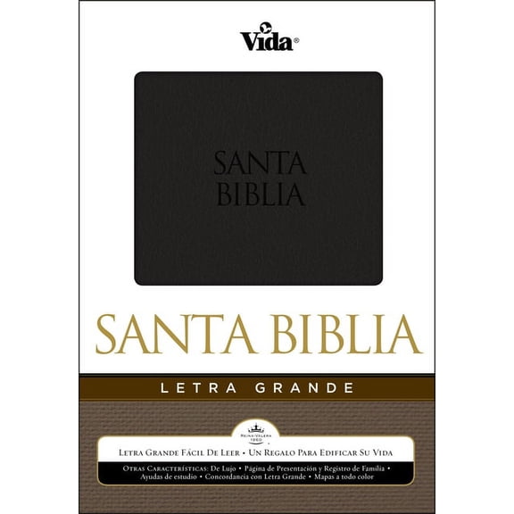 Span-Rvr 1960 Large Print Bible-Black Leathersoft