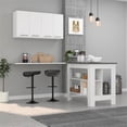 thumbnail image 2 of FM FURNITURE Caledon 2-Piece Modern Engineered Wood Kitchen Set in White/Onyx, 2 of 8