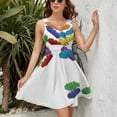 thumbnail image 3 of Falling Blocks Women's Tank Dress V Neck Sleeveless Summer Sundress, 3 of 7