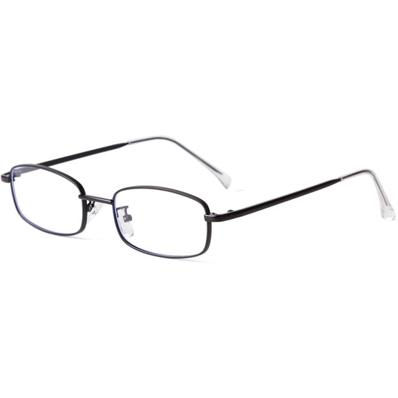 Fashion Glasses for Woman Men, Y2k Rectangle Blue Light Glasses 90s Metal   Black  Glasses