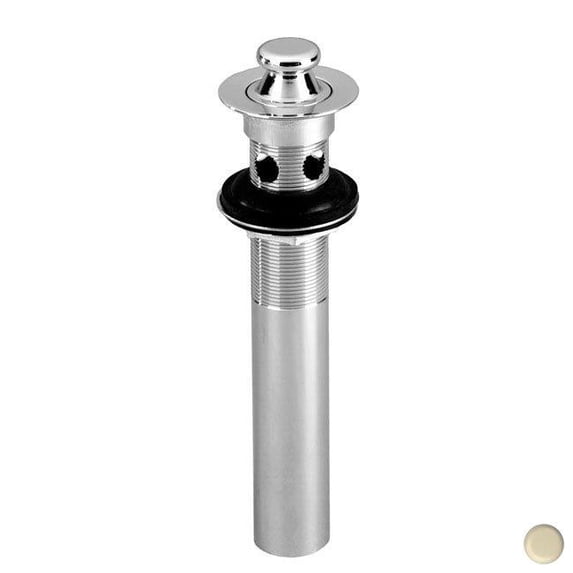 Westbrass D410-2-65 Lift and Turn Lav Drain with Overflow Holes - Powder Coat Biscuit