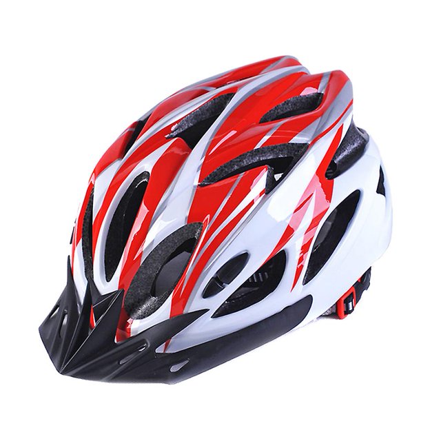 Red WhiteAdult Bike Helmet Mountain Bike Moldeado integralmente para bicicleta Ciclismo Hombres Mujeres