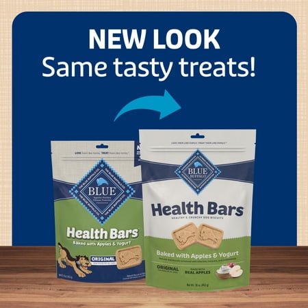 Blue Buffalo Health Bars Crunchy Dog Biscuits, Apples & Yogurt, 16-oz. Bag
