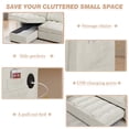 thumbnail image 5 of Lunale Convertible Sofa Bed with Reversible Storage Chaise, Sleeper Sectional Sofa with USB Charging Ports, L-Shaped Sectional Sofa for Apartment, Beige Chenille, 5 of 7