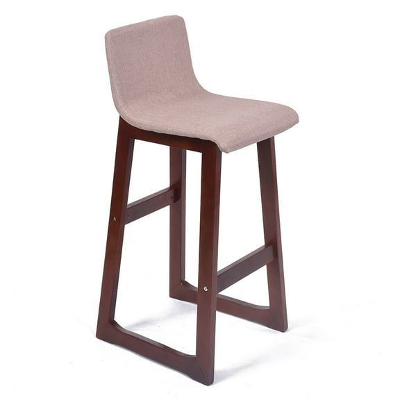 Chelsea Contemporary Wood/Fabric Barstool - Beige Linen