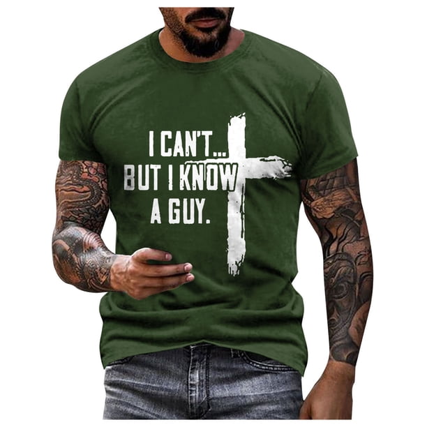 Playeras Para Gimnasio Para Hombre, Moda De Primavera Y Verano, Informales, De Talla Grande, De Manga Corta, Con Cuello Redondo, Estampadas, Top Blusa