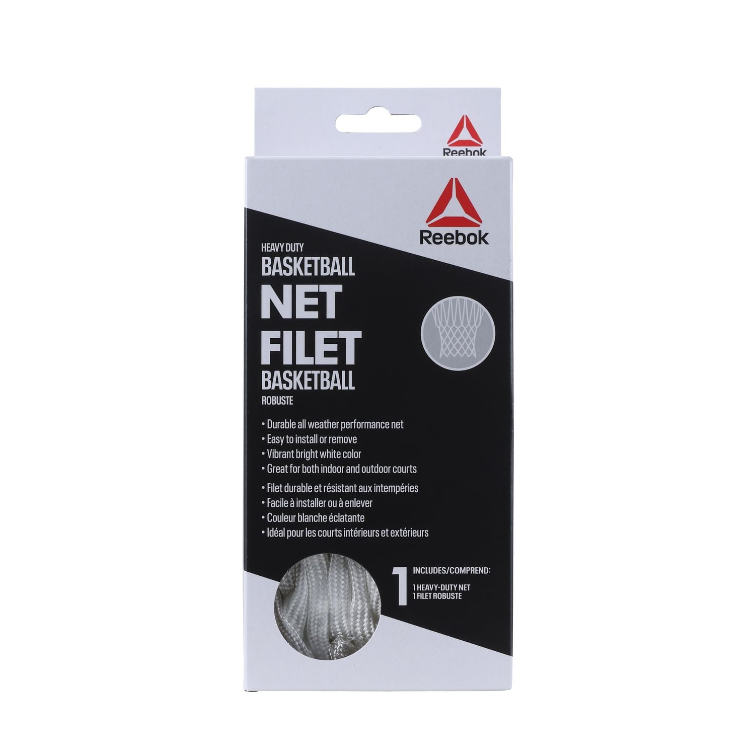 Filet de remplacement pour basket-ball Reebok robuste Filet de remplacement pour basket-ball robuste