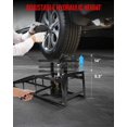 thumbnail image 4 of 2 Pack 11000 Lbs Hydraulic Car Ramps Heavy Duty Steel Low Profile Service Lift Ramps with Adjustable Height 9.3 In -14 In Black, 4 of 6