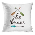 thumbnail image 1 of RYLABLUE Soyez Courageux Citation Inspirante Moderne Phrase Flèches Lettrage Jeter Taie d'Oreiller Housse de Coussin, 1 of 1