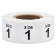 thumbnail image 1 of Autocollants Ronds Taille de Chaussure Blanche 0.75 Pouces Pouce Rond Lot de 500, 1 of 3
