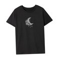 thumbnail image 4 of Camiseta de mujer Ropa de verano Camiseta básica de ajuste regular para caminar en la oficina Negro, 4 of 7