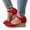 Red, variant on Women Closed Toe Espadrilles Wedge Sandals Ankle Strap Ladies Low Wedge Heel Dress Shoes with Arch Support 8 Beige