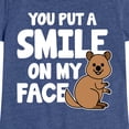 thumbnail image 3 of Instant Message - You Put A Smile On My Face - Toddler & Youth Girls Short Sleeve Graphic T-Shirt, 3 of 6
