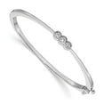 thumbnail image 3 of 14K White Gold AA Diamond Bangle Bracelet, 3 of 5