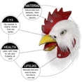 thumbnail image 4 of Rooster Costume Chicken Cosplay Animal Halloween Costume Party Latex Costume (white Rooster), 4 of 4