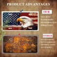 thumbnail image 5 of Patriotic Eagle beside the American Flag Front License Plate, Metal License Plate, Funny Standard Plates Personalized Novelty Decorative For Men/Women/Boys/Girls Car 6×12 Inch, 5 of 7