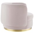 thumbnail image 3 of Modway Relish Performance Velvet Swivel Chair in Gold Pink, 3 of 7