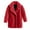 Red, variant on KAUOD Girls Fuzzy Peacoat Plain Open Front Collar Sherpa Outwear Kids Toddler Winter Padded Fleece Warm Coats with Pockets