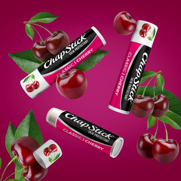 ChapStick Lip Balm, Classic Cherry 3-Packs (12 Sets/36 Tubes) â
