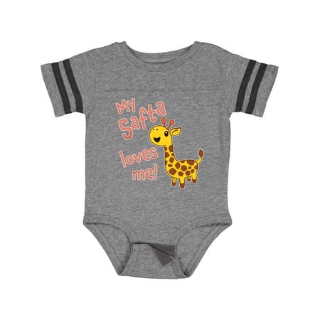 

Inktastic My Safta Loves Me- Cute Giraffe Gift Baby Boy or Baby Girl Bodysuit
