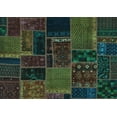 thumbnail image 1 of Ahgly Company Machine Washable Indoor Rectangle Oriental Turquoise Blue Modern Area Rugs, 5' x 7', 1 of 4