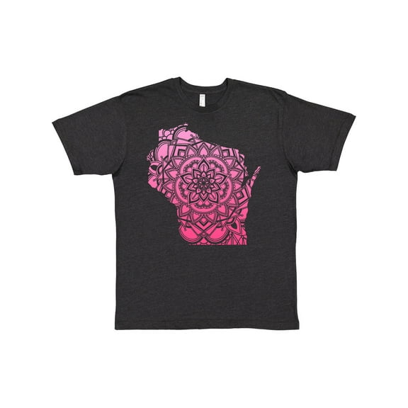 Inktastic Wisconsin Silhouette Mandala T-Shirt