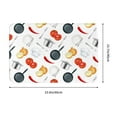 thumbnail image 3 of Front Door Mat Indoor Outdoor Outside Entrance - 16*24in Washable Kitchen Utensils Pattern Thin Bathroom Rugs Fit Under Door, Bath Rugs for Bathroom, Kitchen Rugs Mats for Floor, 3 of 6