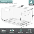 thumbnail image 6 of Sorbus Stackable Open Front Bins for Kitchen, Fridge, Pantry Storage Basket Bins - Easy to Group Good Items and Supplies, 6 of 7