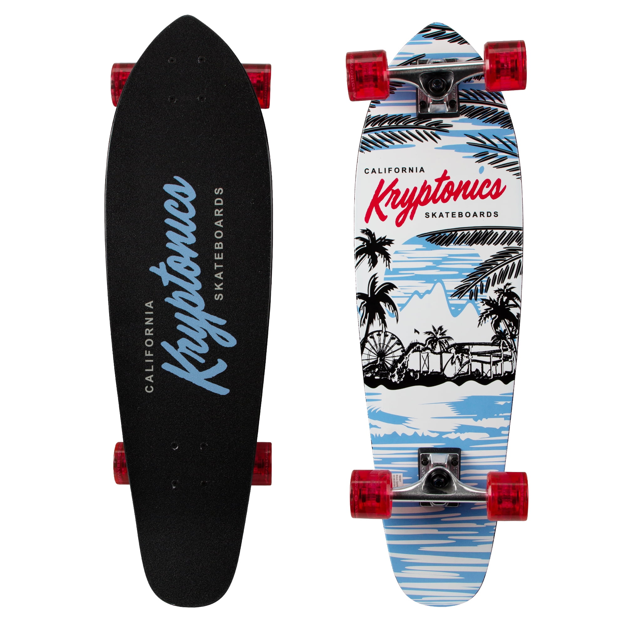 Kryptonics 32&quot; Mini Diamondtail Longboard Complete Skateboard (32&quot; x 9&quot;)