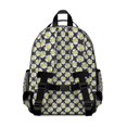 thumbnail image 3 of Black Daisy Flower Pattern Backpack for School,Cute School Bag,Schoolbag with Adjustable Shoulder Straps & Padded Back,15.25"x11.5"x5.25", 3 of 5