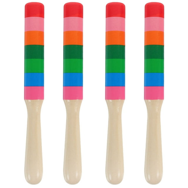 SHISUYAN 2 Paires de Bâtons de Rythme en Bois pour Instruments de Percussion, Bâtons Portables pour Instruments de Musique