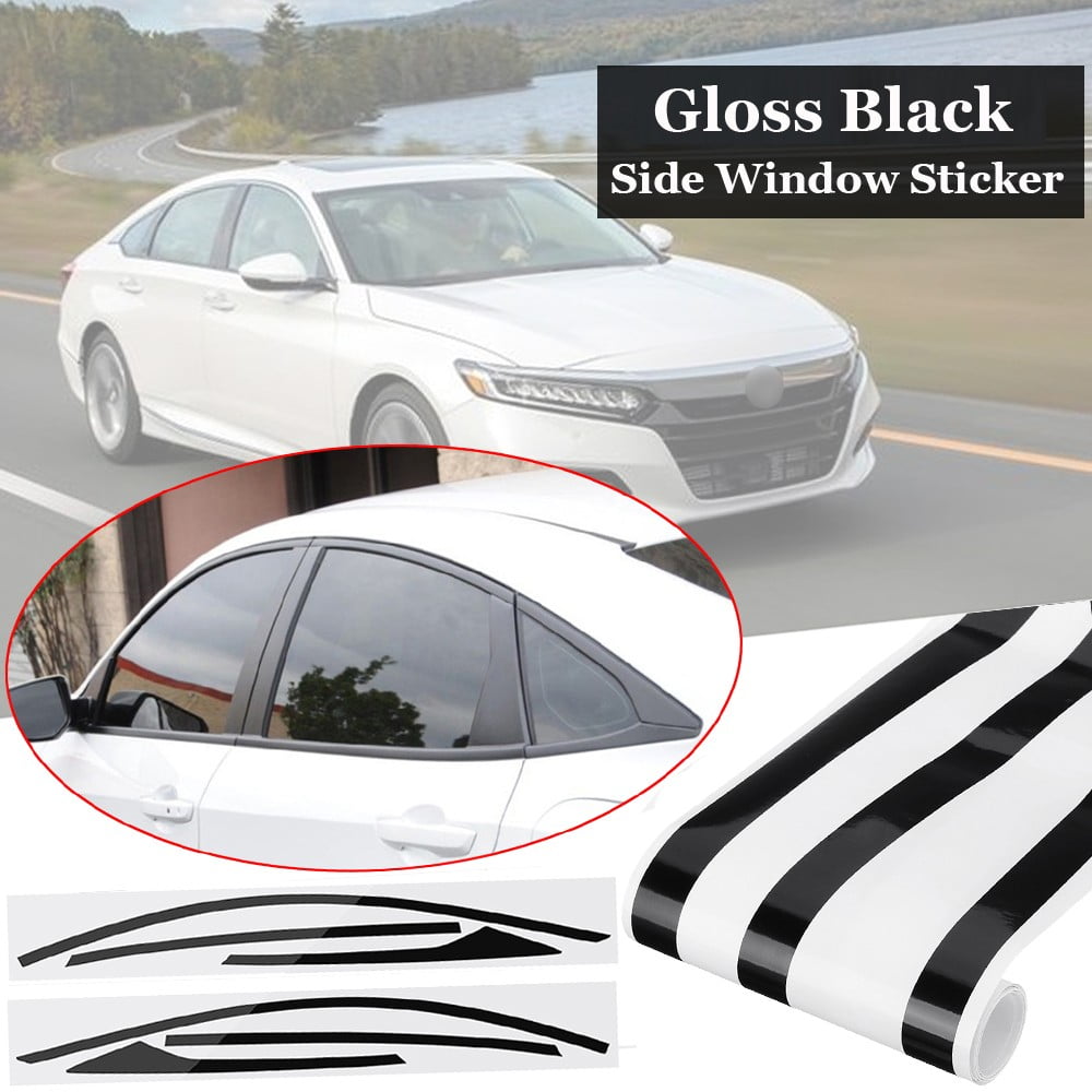 honda car vehicle set of 4 stickers decal set chrome black AUTO vinyle accord 